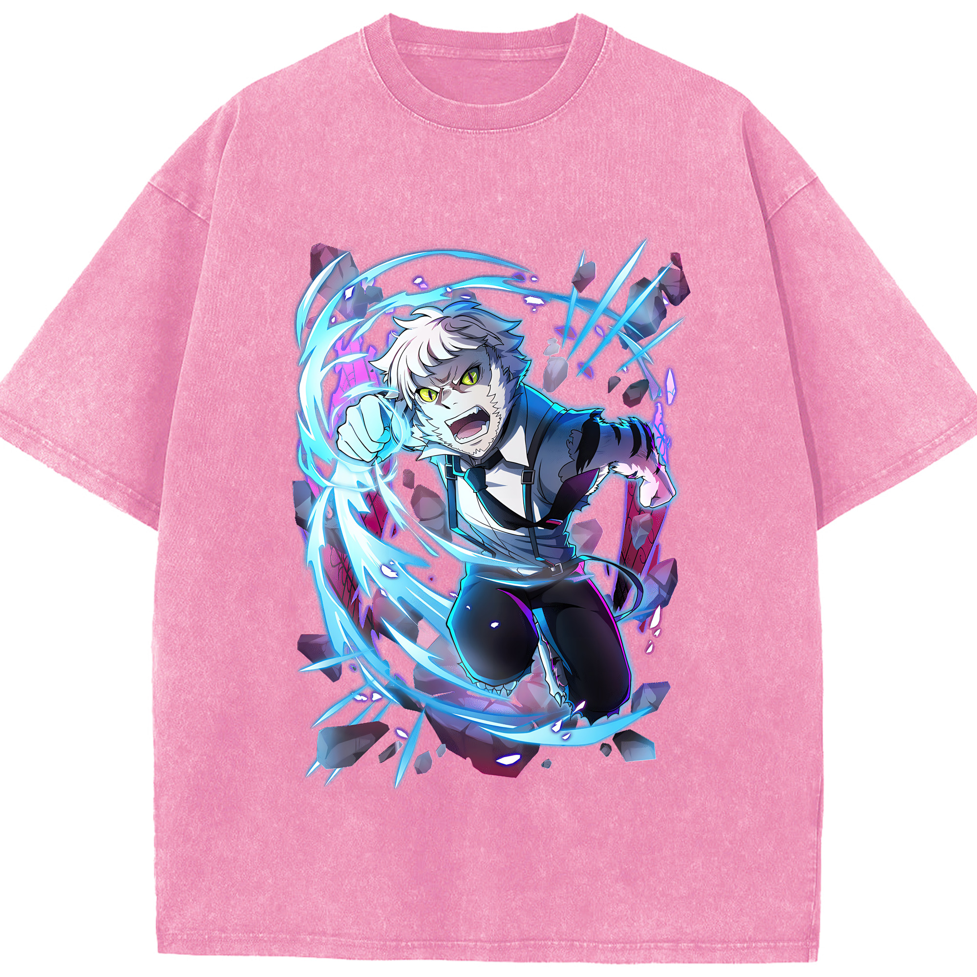 （画像用） 文豪ストレイドッグス Bungo Stray Dogs 綿100% ヴィンテージ風 半袖Tシャツ（フロントプリント）